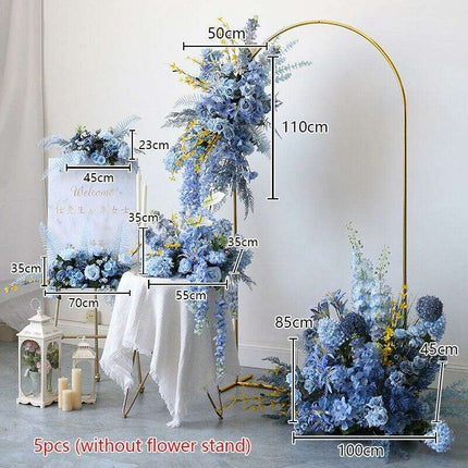 Opulent Blue Rose and Hydrangea Floral Masterpiece for Ultimate Sophistication