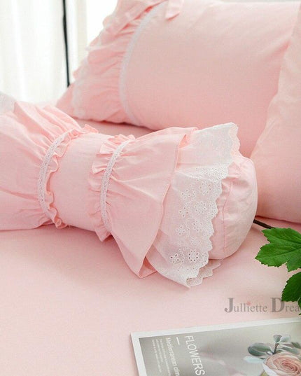Luxe Artisan White Lace Pillow Ensemble