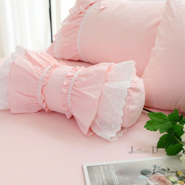 Luxe Artisan White Lace Pillow Ensemble