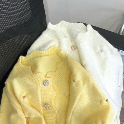 Timeless Elegance Vintage Knit Coat with Detailed Embroidery