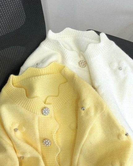 Timeless Elegance Vintage Knit Coat with Detailed Embroidery