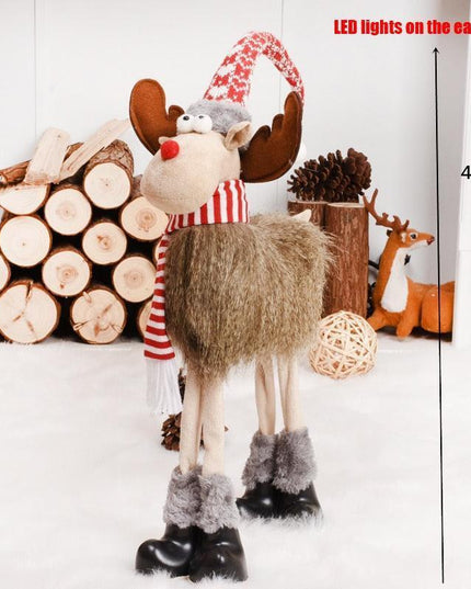 Enchanting Christmas Figurine Collection: Santa, Snowman, and Elk for Festive Home Decor