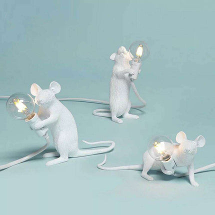 Whimsical Nordic Mouse LED Light - Artistic Home Accent