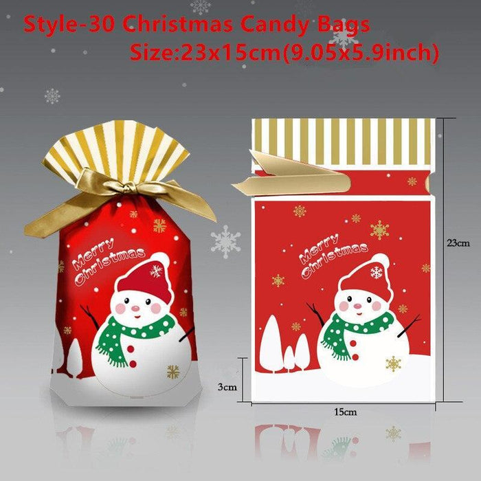 Santa's Joyful Holiday Candy Gift Bag Collection - Set of 5