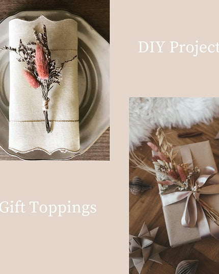 Rustic Boho Bunny Tail Dried Flower Arrangement for Weddings and Home Decor