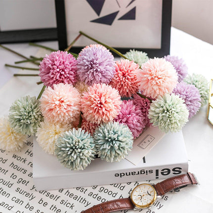 Chic Silk Dandelion Floral DIY Home Decoration Set - Elegant and Versatile