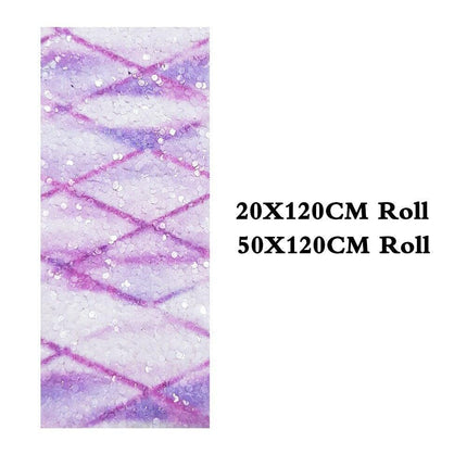 Glittering Rhombic Faux Leather Craft Roll - Ideal for Stylish Hair Accessories and Festive Creations