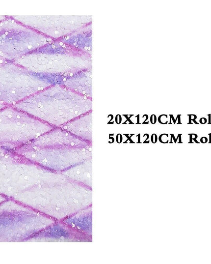 Glittering Rhombic Faux Leather Craft Roll - Ideal for Stylish Hair Accessories and Festive Creations