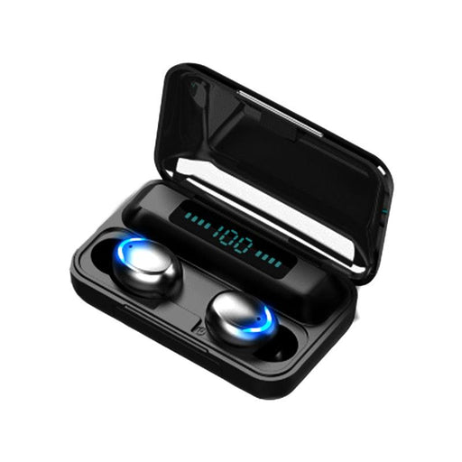 F9 Wireless Earbuds with Bluetooth 5.0 Technology TWS LED Display Binaural Headphones Waterproof for HD Calls with CVC 8.0 Noise Reduction