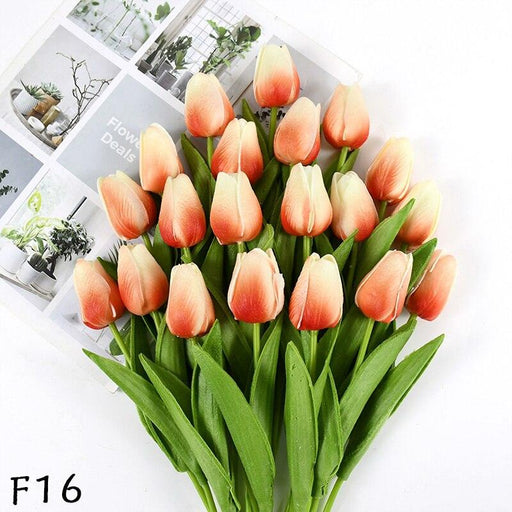 31Pc Tulips Artificial Tulip Flower Bouquet for Wedding & Home Decor