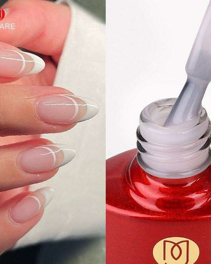 At-Home Salon Nail Extension Kit – Milky White UV Builder Gel for Professional Results