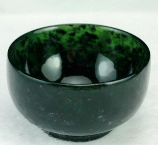 Luxurious Hand-Carved Lantian Dark Jade Tea Cup for Exquisite Tea Sipping