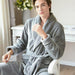 Cozy Flannel Robe with Luxurious Coral Fleece and Plus Velvet