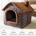 Cozy Arctic Velvet Long-eared Cat House for Small Pets