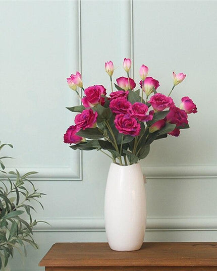 Lifelike Eustoma Silk Flower Bouquet Set: Exquisite Artificial Arrangements for Celebrations