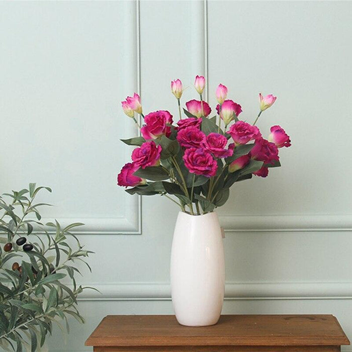 Lifelike Eustoma Silk Flower Bouquet Set: Exquisite Artificial Arrangements for Celebrations