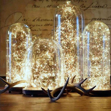 Glistening Golden Copper Wire LED Fairy Lights - Elevate Your Festive Atmosphere