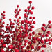 Festive Red Berry Elegance: Lifelike Home Decor Accent