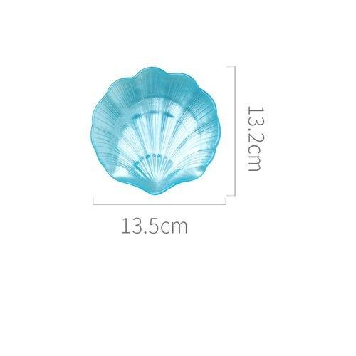 Shell Glass Plate - Ideal for Serving European Desserts and Western Meals