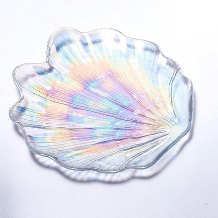 Sophisticated Seashell Glass Plate Set: Transform Your Dining Experience with European Elegance