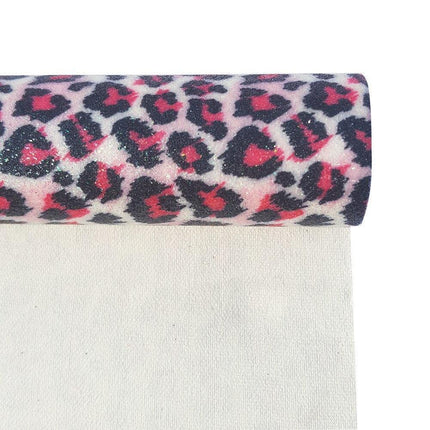 Glittering Leopard Print Faux Leather Crafting Roll: Ignite Your Creative Spirit!