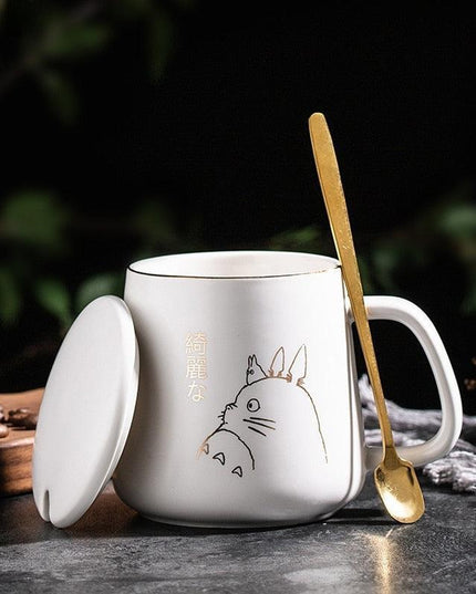 Elegant Golden Totoro Ceramic Mug Collection - 400ml Capacity