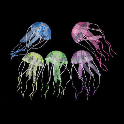 Glowing Jellyfish Aquarium Ornament for Enchanting Underwater Decor