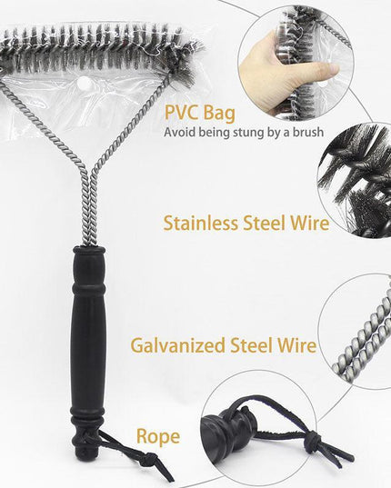 Ultimate Stainless Steel Grill Cleaning Brush - Essential BBQ Tool for Spotless Grates