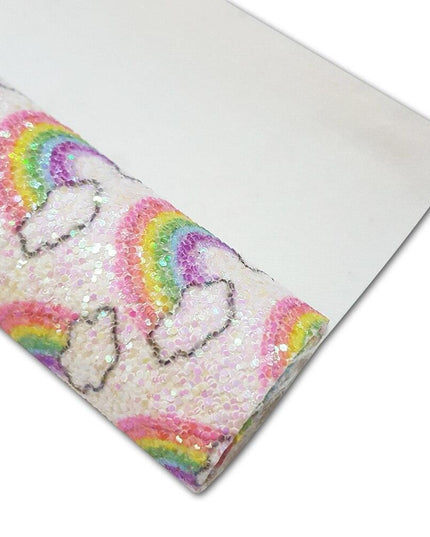 Glittering Rainbow Faux Leather Crafting Roll - Ignite Your Imagination with a Splash of Color