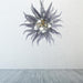 Green Sunflower LED Blown Glass Chandelier for Living Room