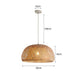 Bamboo Pendant Light with Artistic Handwoven Details