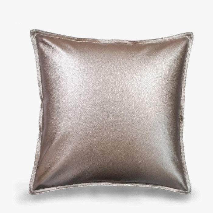 Luxurious PU Leather Pillow Cover - Stain-Resistant Sofa Cushion Protector