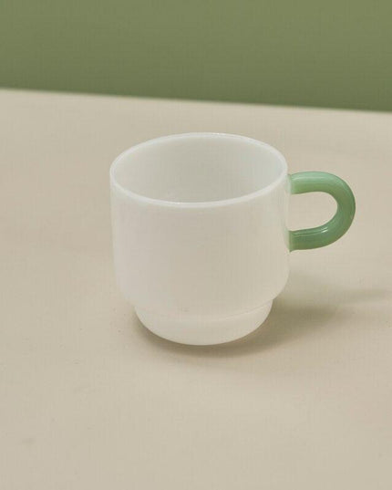 Jade Elegance: Retro Nordic Glass Mug Collection