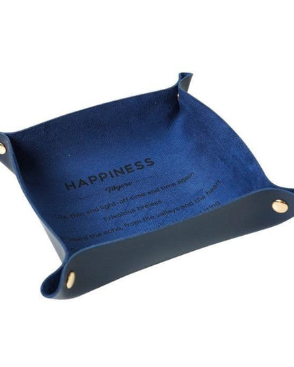 Chic PU Leather Desktop Storage Tray for Stylish Home Organization