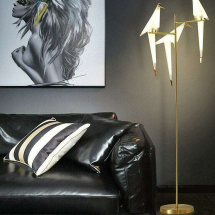 Elegant Nordic Paper Crane LED Floor Lamp