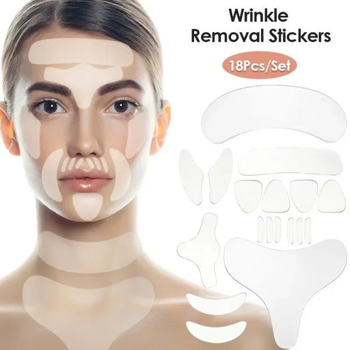 Skin Rejuvenating Silicone Wrinkle Reducer Patches - Reusable Face Anti-aging Stickers