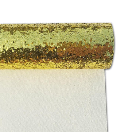 Glistening Gold, Ruby, and Onyx Faux Leather Crafting Roll - Unleash Your Imagination
