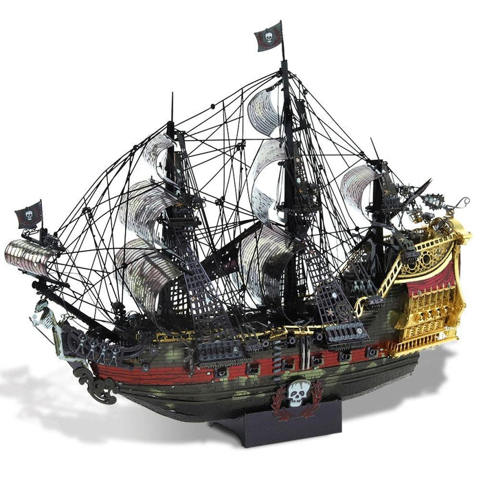 Metal Pirate Ship Model Kit: Queen Anne's Revenge 3D Puzzle - Interactive Building Set for Teens and Adults