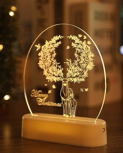 Enchanting 3D Illusion LED Night Light - Illuminate Your Space with Wonder