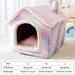 Cozy Arctic Velvet Long-eared Cat House for Small Pets