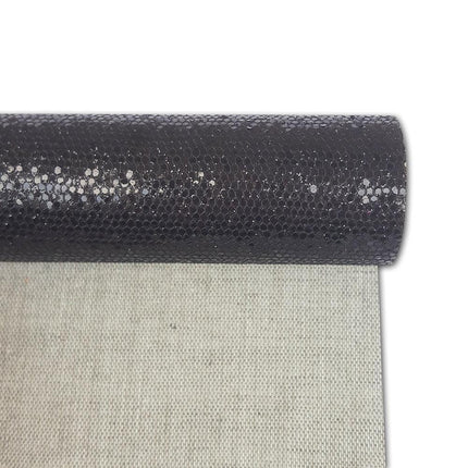 Sparkling Black Faux Leather Crafting Roll: Unleash Your Artistic Potential
