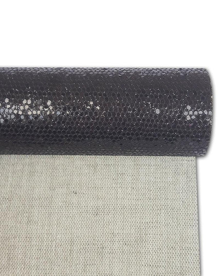 Sparkling Black Faux Leather Crafting Roll: Unleash Your Artistic Potential