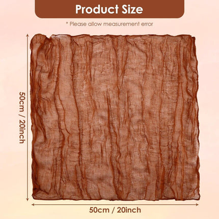 Rustic Elegance Red Maple Cheesecloth Napkin Collection - 10 Premium Polyester Pieces for Stylish Table Decor