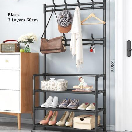 Nordic Elegance Multi-Functional Coat Rack and Storage Solution for Shoes, Clothing, and Accessories