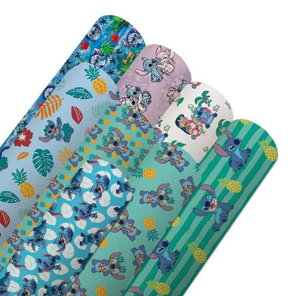 Lilo and Stitch Cartoon Vinyl Faux Leather Crafting Sheet: Ignite Your Imagination