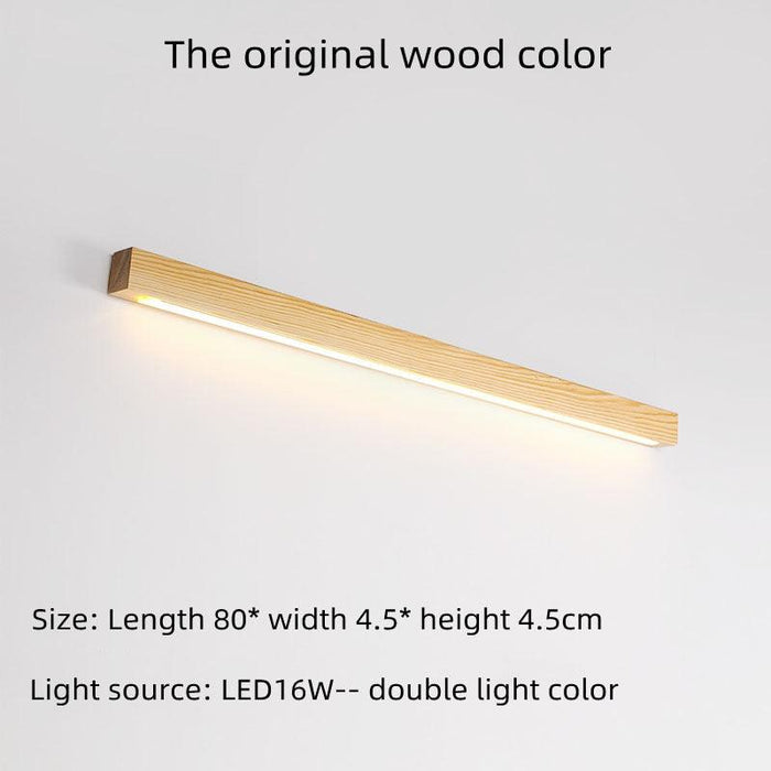 Sophisticated Walnut Wood LED Wall Sconce with Dual-Color Glow