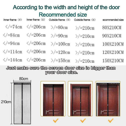 Reinforced Magnetic Bug Screen Door with Auto-Close for Extra-Wide Openings