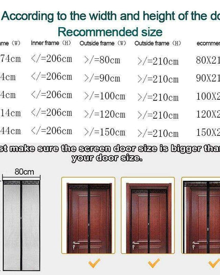 Reinforced Magnetic Bug Screen Door with Auto-Close for Extra-Wide Openings