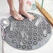 Safety-Focused Round Bath Mat for Shower and Bathroom With Anti-Slip Texture and Drainage Holes