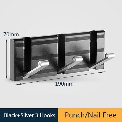 Modern Electroplated Aluminum Wall Hook Set - Elegant Storage Solution